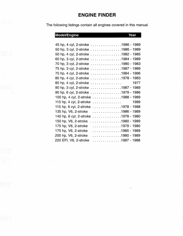 Product picture Mercury Mariner 1977-1989 45 to 220hp Repair Service Manual